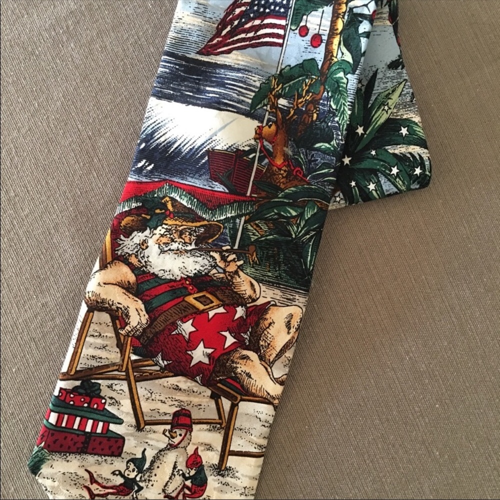 Vintage Tango by Max Raab Surfside Santa Silk Tie